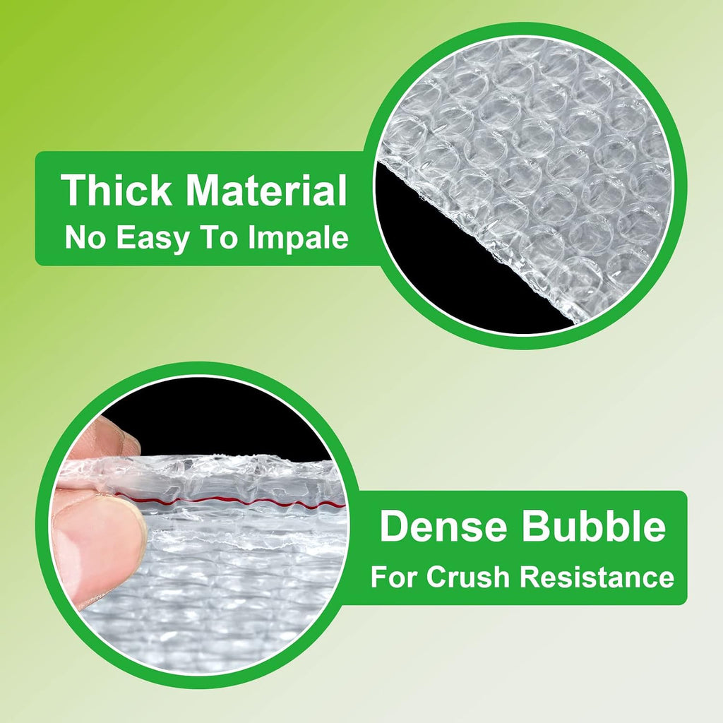 100 Pack 5x7 Inch Bubble Out Bags Pouches, Clear Bubble Protective Wrap Bags, Bubble Double Walled Cushioning Pouch