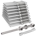 50 Pack 1/8" Cable Railing Swage Threaded Stud Tension End Fitting