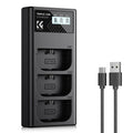 LP-E6NH 3-Slot Charger, LP-E6 LP-E6N Battery Charger with LCD Display for Canon EOS R5 R6 R7 5D 6D 7D Mark II Cameras