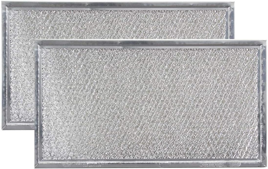Filter Everything Replacement Microwave Grease Filters Compatible with Whirlpool 8206229A – 5-7/8” x 10-5/8” x 3/32” – 2-Pack
