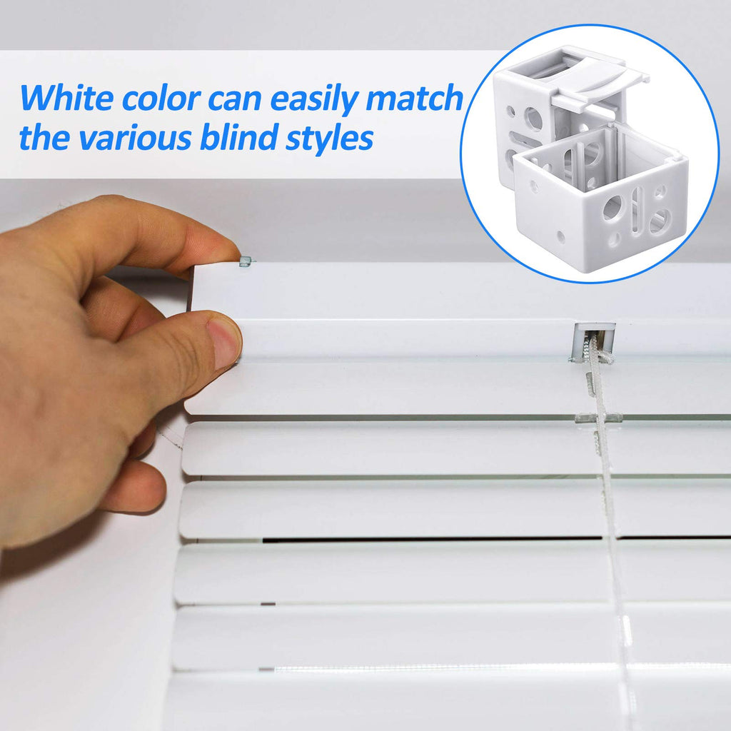8 Pcs 1 Inch Mini Blind Bracket Replacement Plastic Headrail Mounting