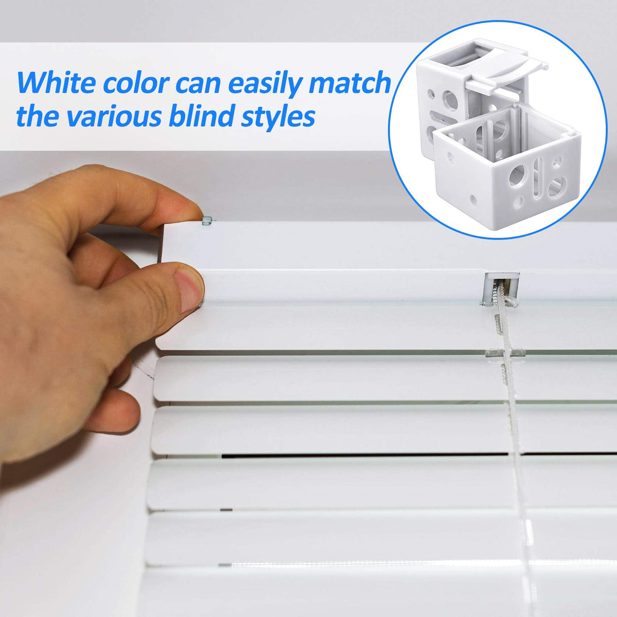 8 Pcs 1 Inch Mini Blind Bracket Replacement Plastic Headrail Mounting