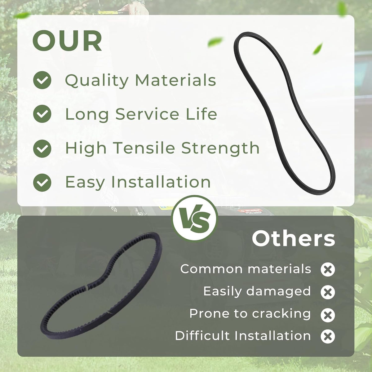302040085 Mower Deck Belt Replacement for PowerSmart Lawn Mower Parts | 32.8 inch Deck Drive Belt Compatible with