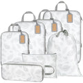 Compression Packing Cubes Travel - White Teardrop-shaped Texture