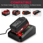 Labtec 2-Pack 6.0Ah 20V Battery PCC685L and Battery Charger Kit Compatible with Porter-Cable