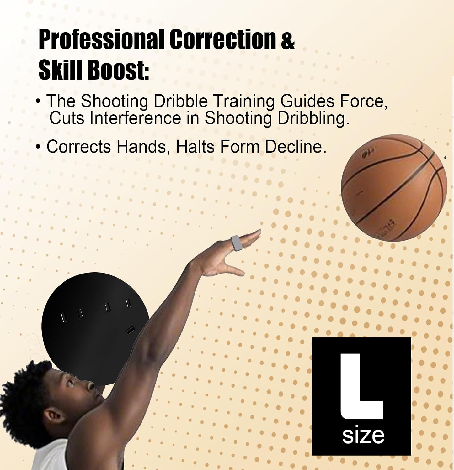 Basketball Shooting Trainer - Adjustable Hand Placement Corrector Eliminate Off-Hand Interference with Bonus 5.3"
