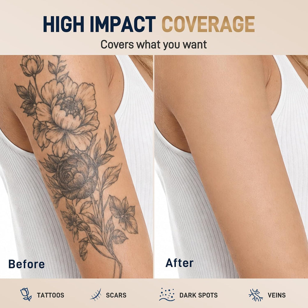 Tattoo Cover Up Makeup Waterproof Concealer for Body leg Makeup 05 Bronze