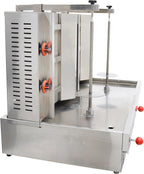 Gas Shawarma Grill Machine, 2 Burners x 2 Rotating Cook Station