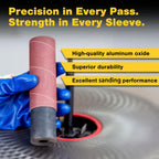 Dark Stone Sanding Sleeves for Oscillating Spindle Sander, Aluminum Oxide, 6-Pack (0.5, 1/2, Inches, 800)