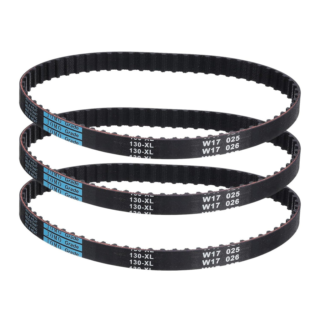 uxcell 3Pcs 130XL 037 Timing Belt 65 Teeth Rubber Geared Cogged Belt
