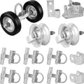 Rolling Gate Hardware Kit, Heavy Duty Sliding Gate Kit, Galvanized Sliding Gate System with 6" Double Wheel Carrier &