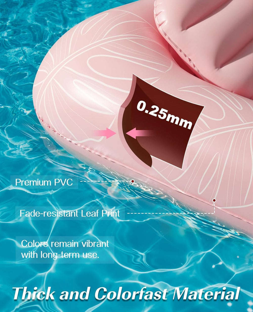 Inflatable Tanning Pool Lounger Float, Suntan Tub for Adults, Blow Up Sunbathing Pool with Integrated Pillow and Cup
