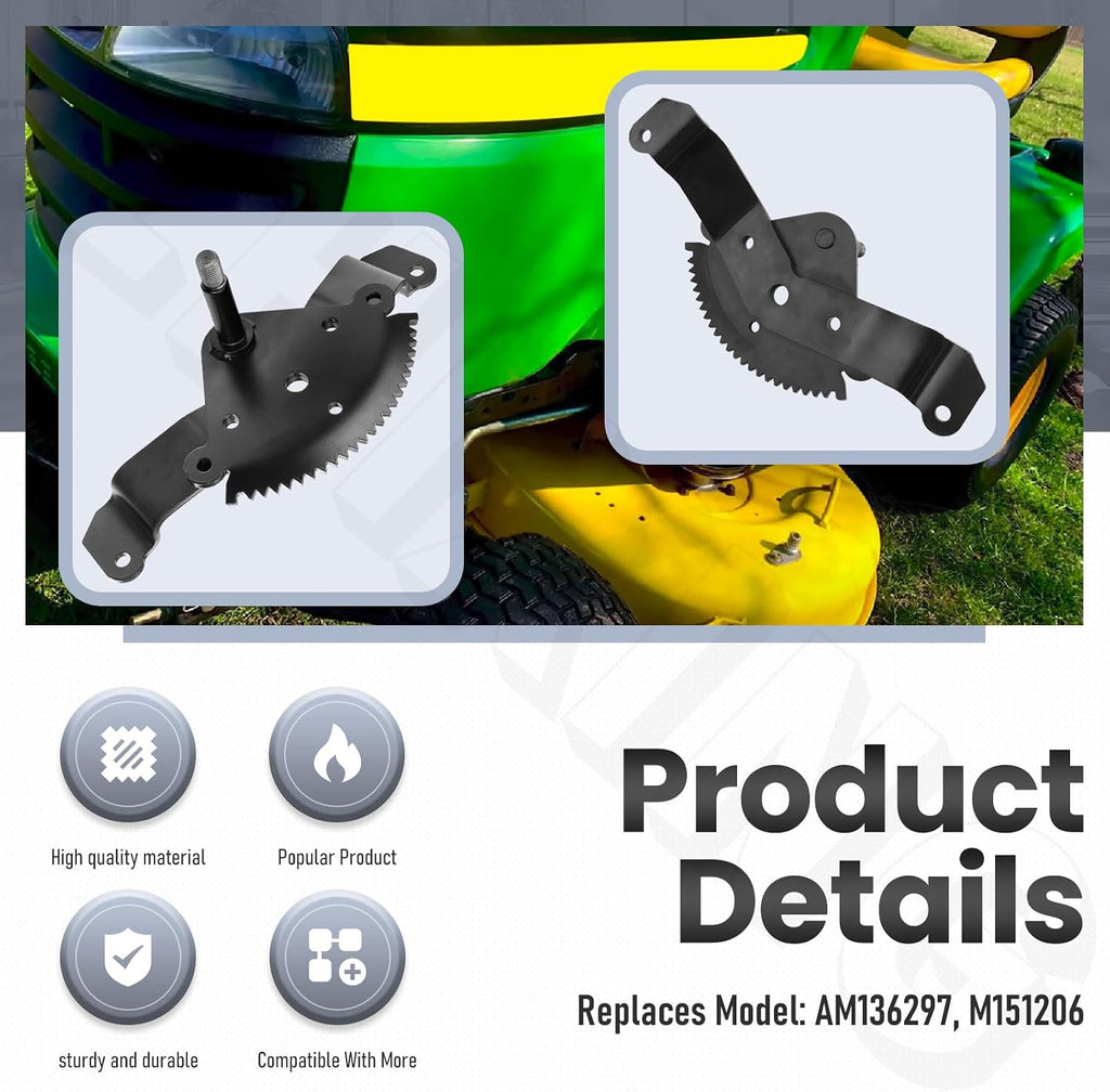 AM136297 Steering Sector Gear Compatible with Jo-hn Deere M151206 X500 X520 X300 X320 X340 Lawn Tractor