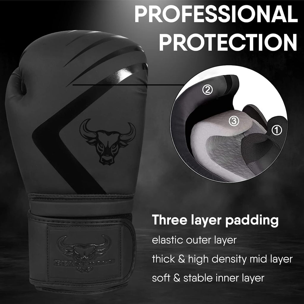 Boxing Gloves Muay Thai Kickboxing MMA Fight Bag Training Punch Hitting Workout Men Women Sparring Fitness Mitts