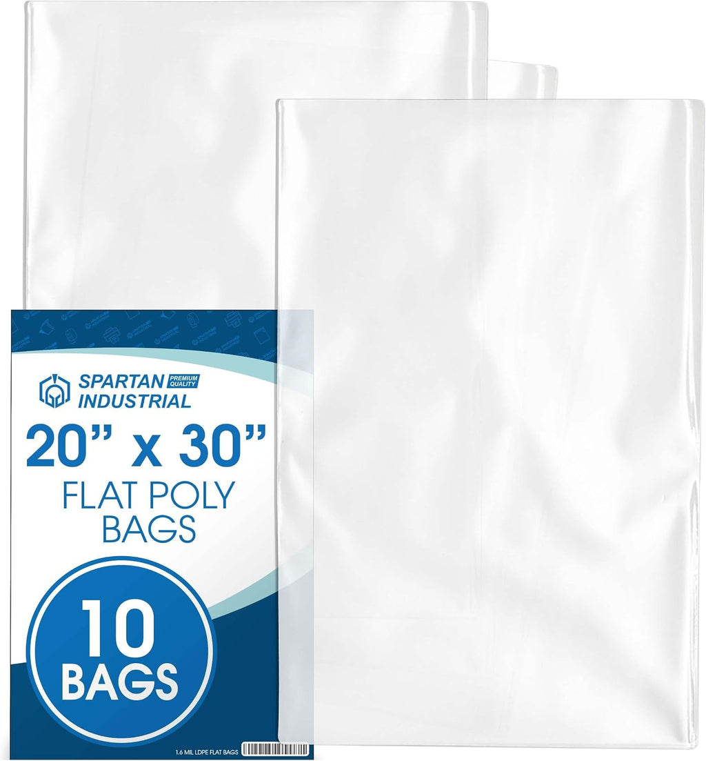 24" X 36" Open End Large Clear Plastic Bags (10 Count) - 1.6 Mil