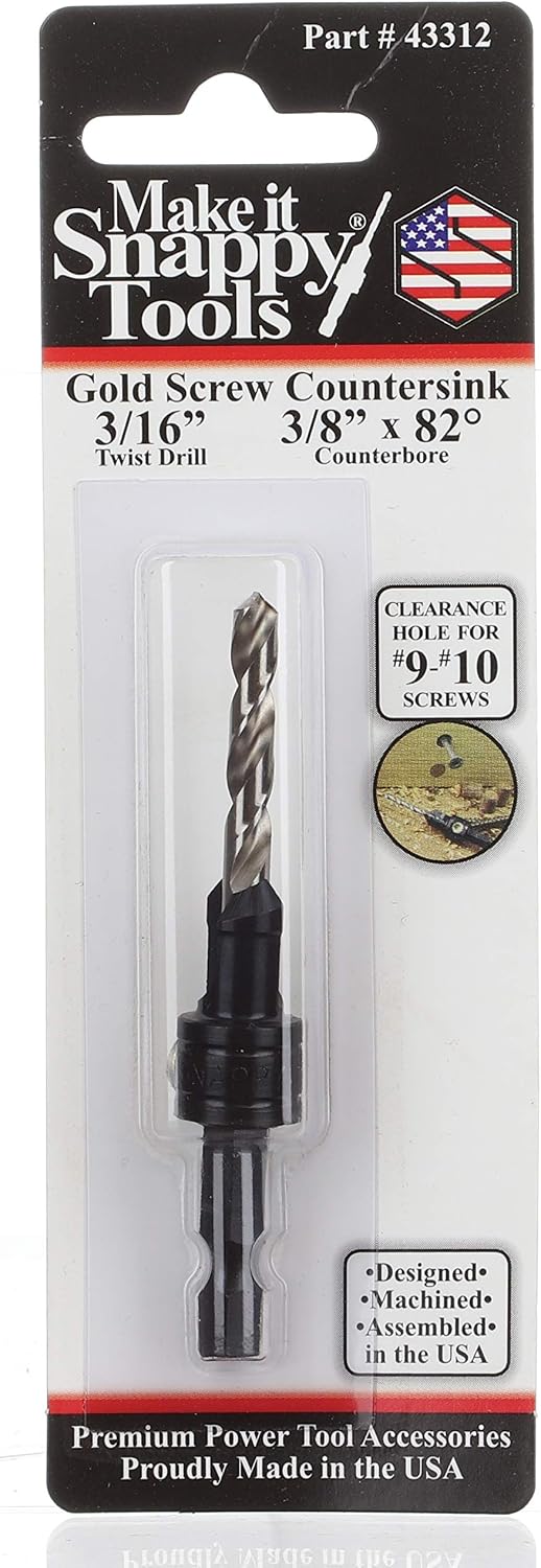 Make it Snappy Tools 3/16 Inch x 3/8 Inch Countersink #43312