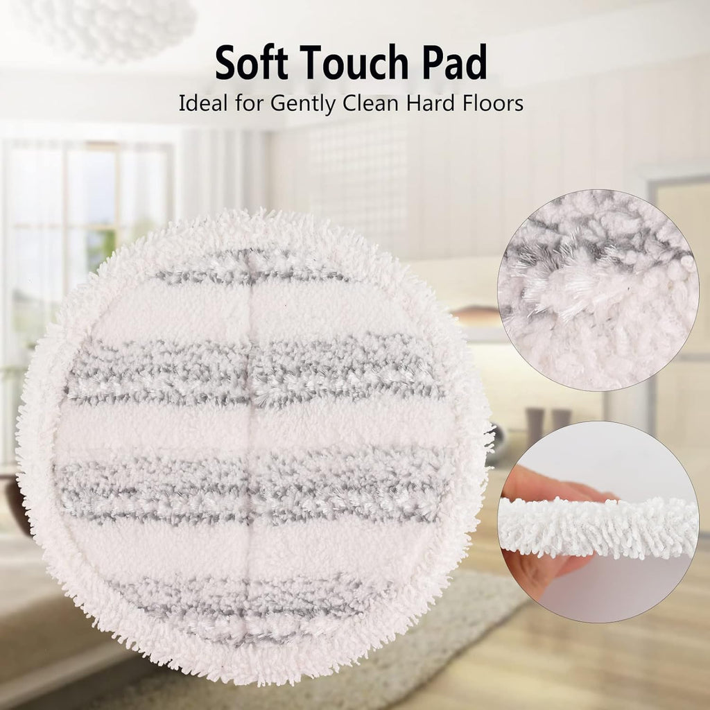 Electric Mop Pads, 6.3in Spin Mop Pads for Most Cordless Electric Spin Mop, Round Mop Replacement Pads for Floor