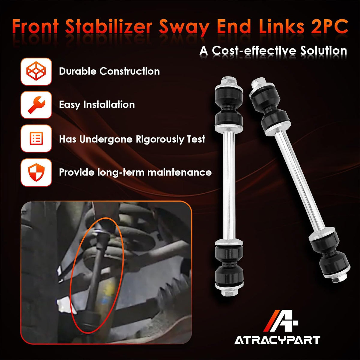 Front Sway Bar Links K80631, Fits 99-06 Silverado Tahoe Sierra Yukon