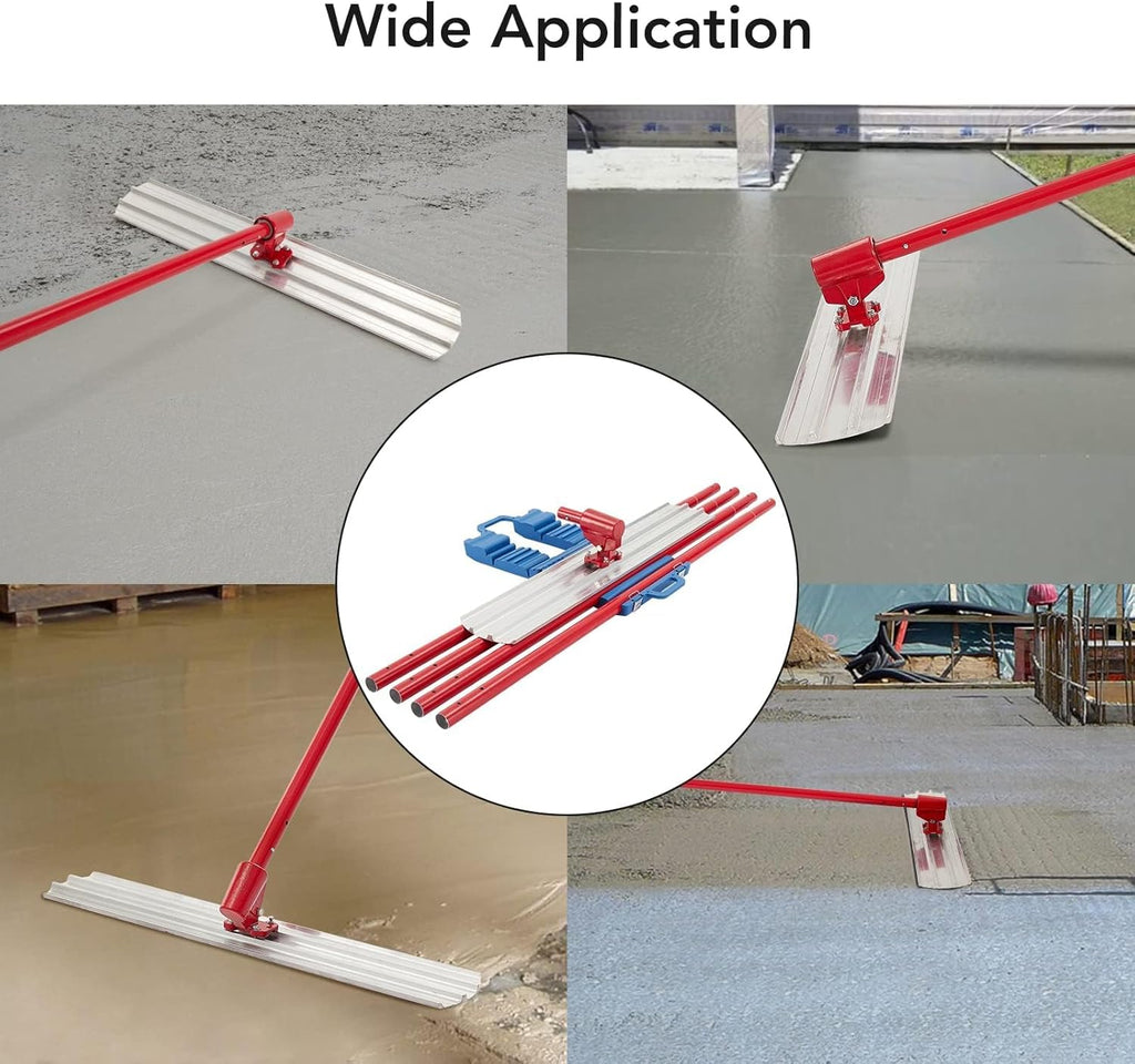 Bull Float Magnesium Concrete Float, 36 x 8" Round End Concrete Float Tool Cement Tool, Concrete Kit Bull Float with