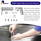 870837 Top Right Door Hinge Kit Compatible with True