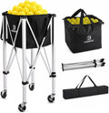 Pickleball Hopper for 100 Balls, Pickleball Basket with Black Bag