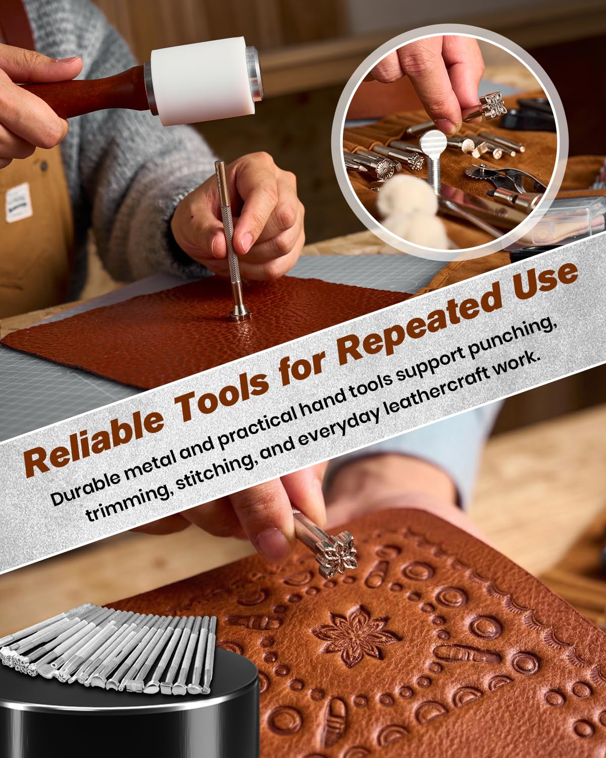 Leather Working Tools kit Leather Tooling Kit Leather Craft Tools