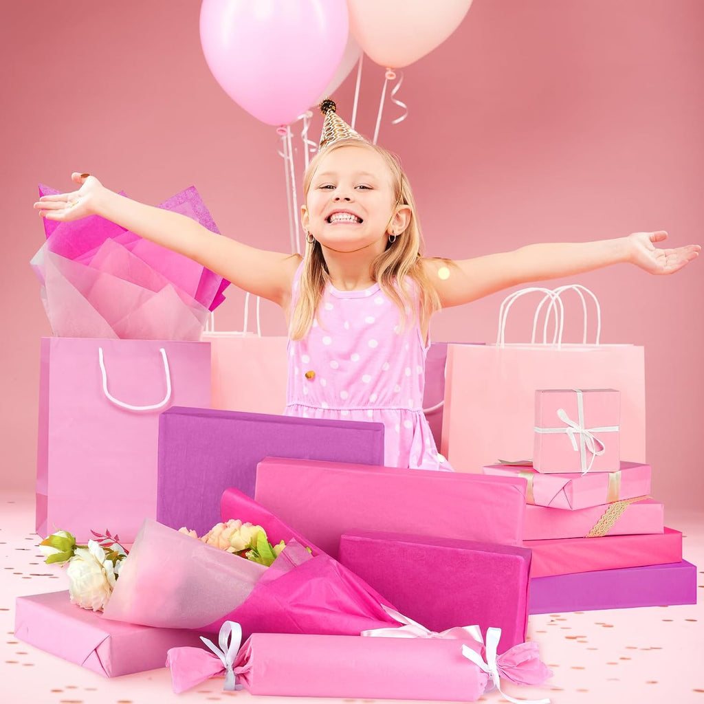 108 Sheets Assorted Pink Tissue Paper Set Gift Wrapping Paper