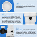 320 Pool Chlorinator Automatic Chlorine/Bromine Inline Feeder Compatible with pentair Rainbow 320 Chlorinator