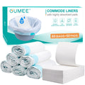 Commode Liners with Absorbent Pads, 60 Bedside Commode Liners and 60 Pads