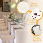 4 Pack Ivory Tablecloths 90x156 Inch for 8ft Rectangle Tables