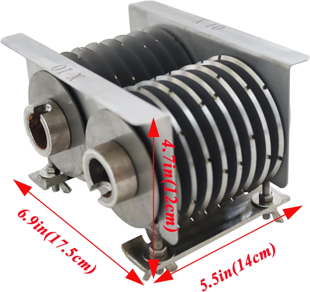 10mm Blade for Electric Food Slicer, 110V Stainless Steel Blade for Commercial Slicer, Adjustable Thickness for Meat