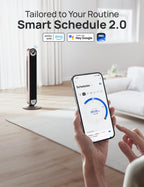 Smart Tower Fan for Bedroom, 90° Oscillating Bladeless Fan