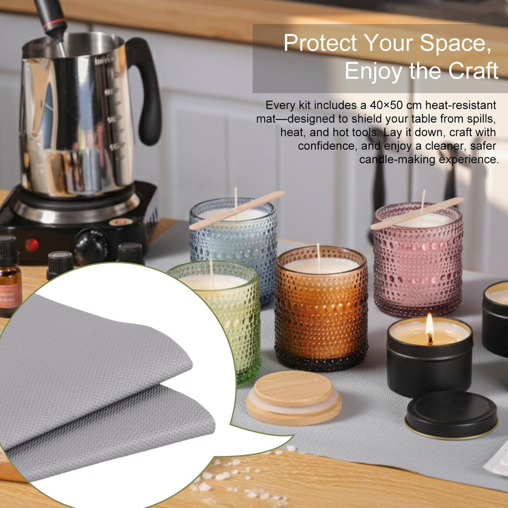 Soy Candle Making Kit with Wax Melter for Adults- Natural Soy Wax with Candle Making Supplies, 4 Jars& 4 Tins, Wax