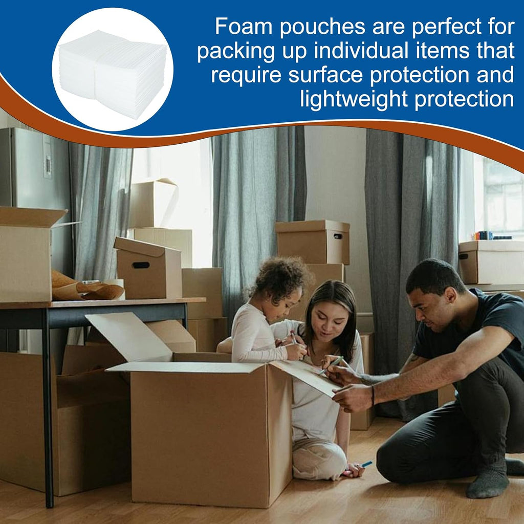 Cushion Foam Wrap Pouches for Moving(50 Pack 10"x12'')