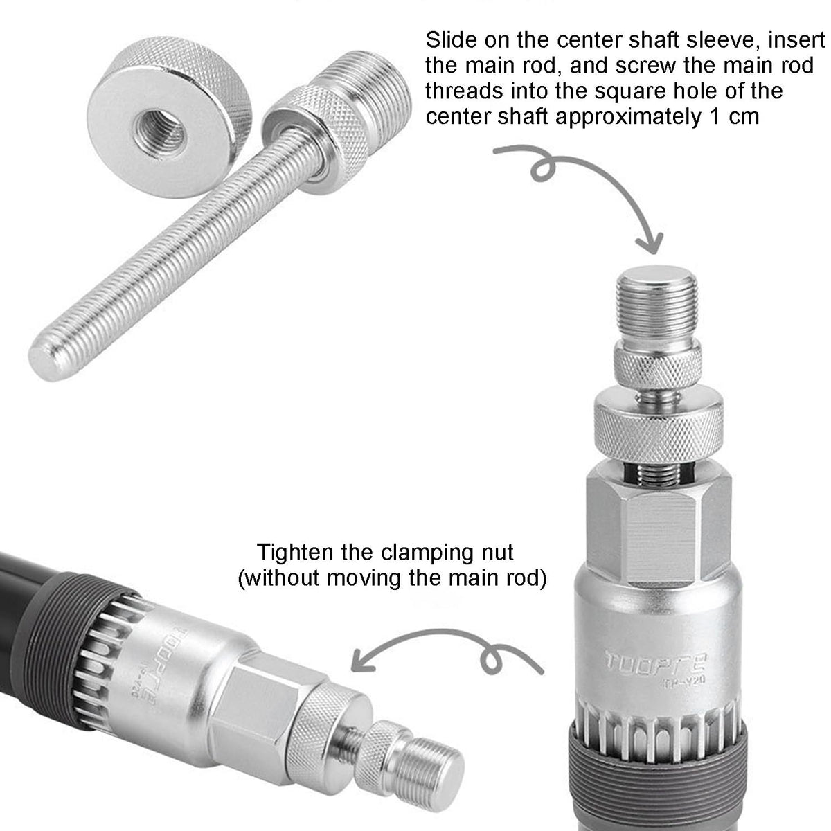 Bicycle Bottom Bracket Removal Tool, Bike Bottom Bracket Tool Compatible with Shimano/ISIS Bottom Bracket Tool 20-Tooth