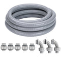 Geowaky 3/4 Inch 25 FT Liquid-Tight Conduit and Connector Kit