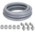 Geowaky 3/4 Inch 25 FT Liquid-Tight Conduit and Connector Kit