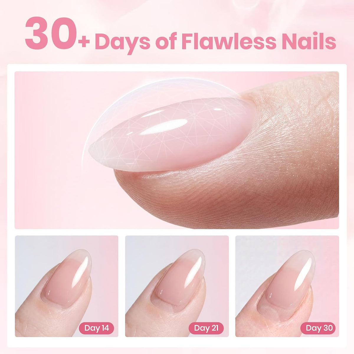 Beetles Builder Gel for Nails Rose Pink, TPO-Free Gel Builder & Nail Brush