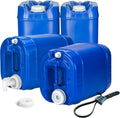 Legacy Food Storage Emergency Water Storage Containers, Long Term 5 Gallon Water Tank - 4 Stackable Food Grade Tanks