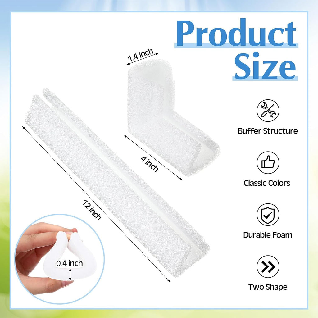40 Pcs Foam Corner Protectors for TV Moving Mirror Shipping, White
