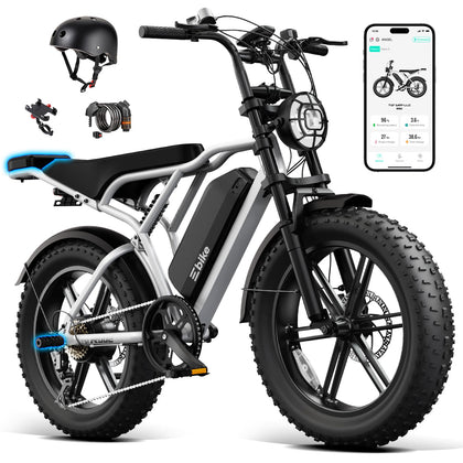 TST R002 Electric Bike for Adults, 2000W Peak, 20" Fat Tire, 65-Mile Range