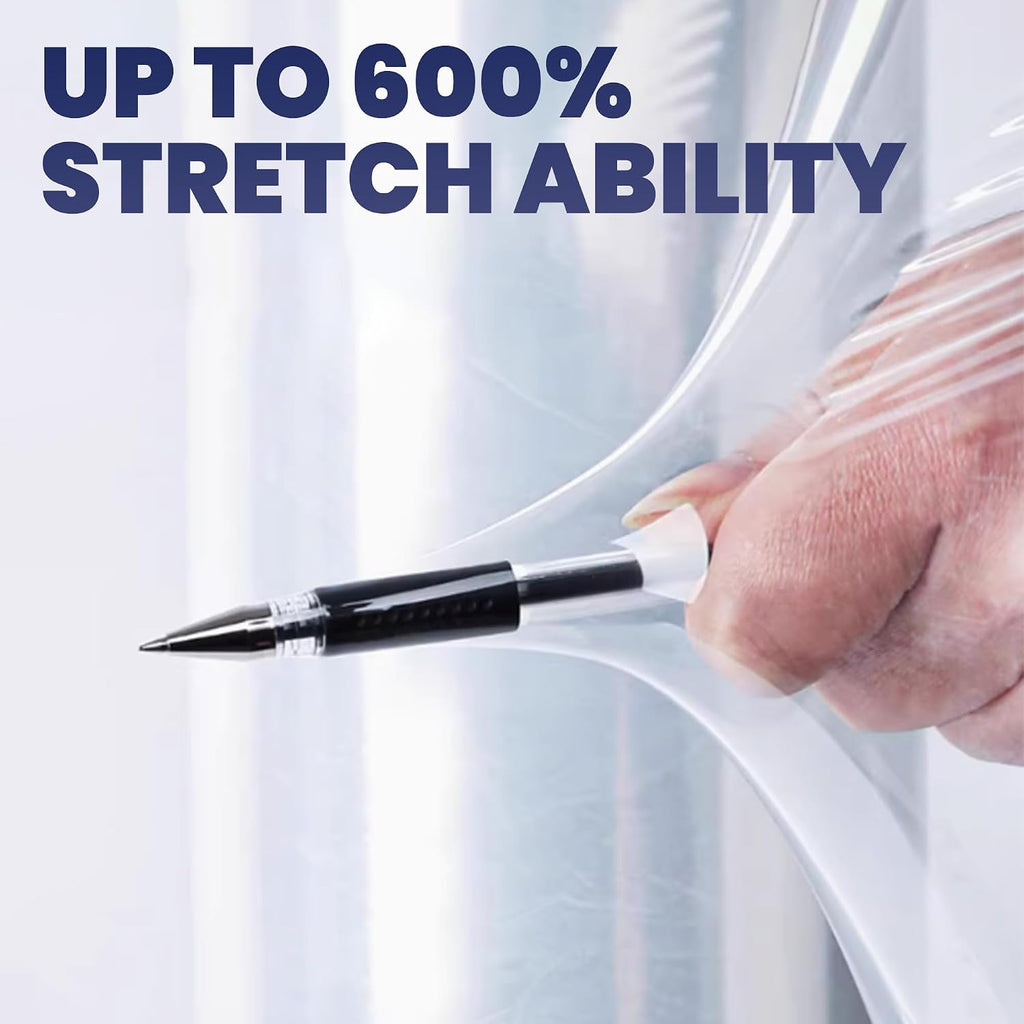 Mini Clear Stretch Wrap Film with Handle 80 Gauge 5" x 1000Ft