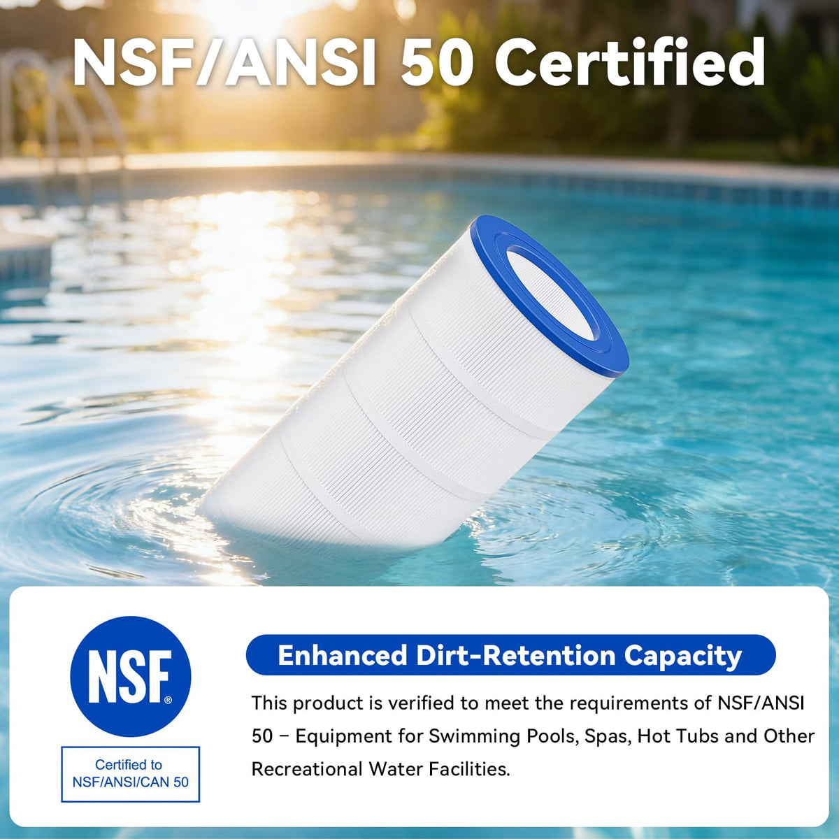 CC150 Pool Filter Cartridge, Compatible with Pentair Clean & Clear 150