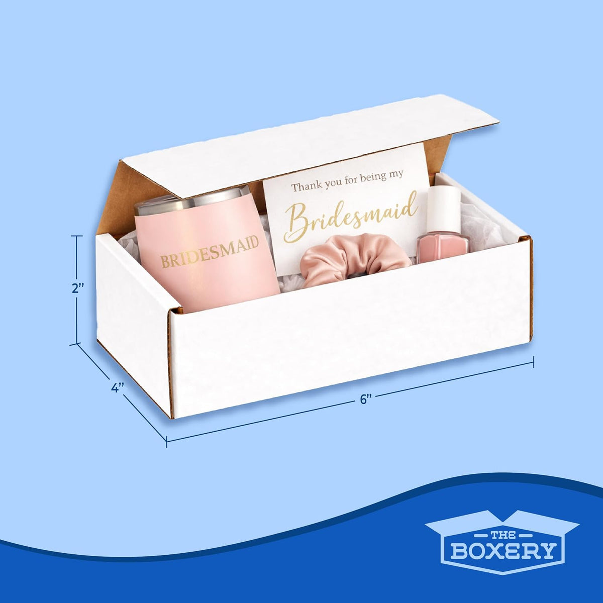 Corrugated Mailers White Tuck Shipping Boxes (6x4x2)