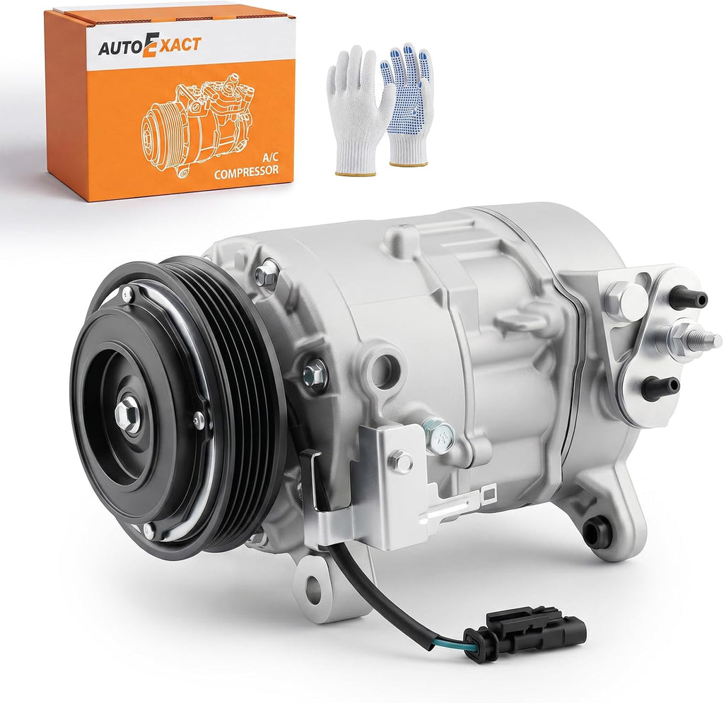 Autoexact AC Compressor for Car, Air Conditioner Compressor w/Clutch for Chevy Silverado 1500/GMC Sierra 1500 2014-2019, Silverado 2500 2014-2017, for 2015-2020 Chevy Suburban/Tahoe/GMC Yukon XL
