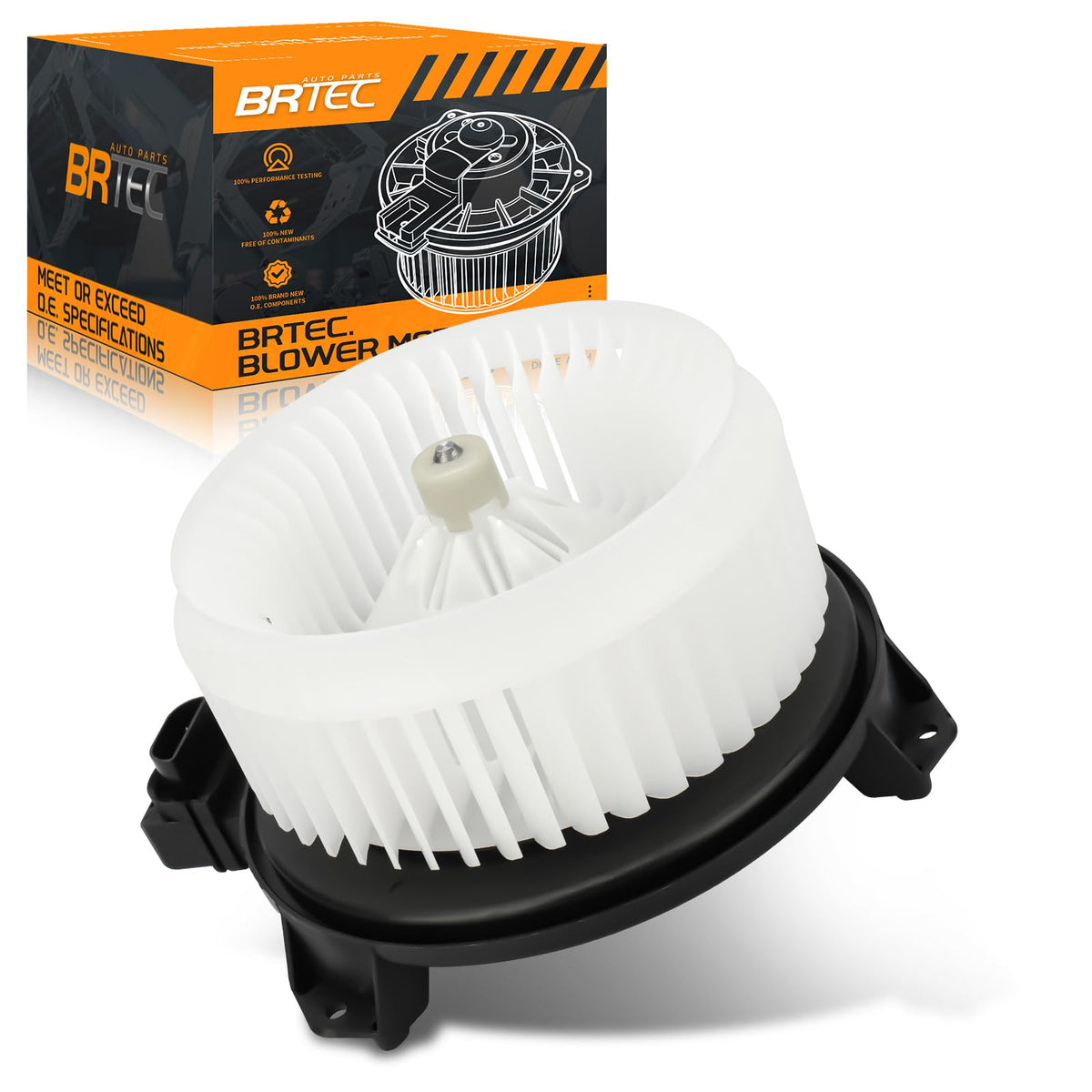 BRTEC Front HVAC Blower Motor with Fan Cage, Replaces OE Reference 700194