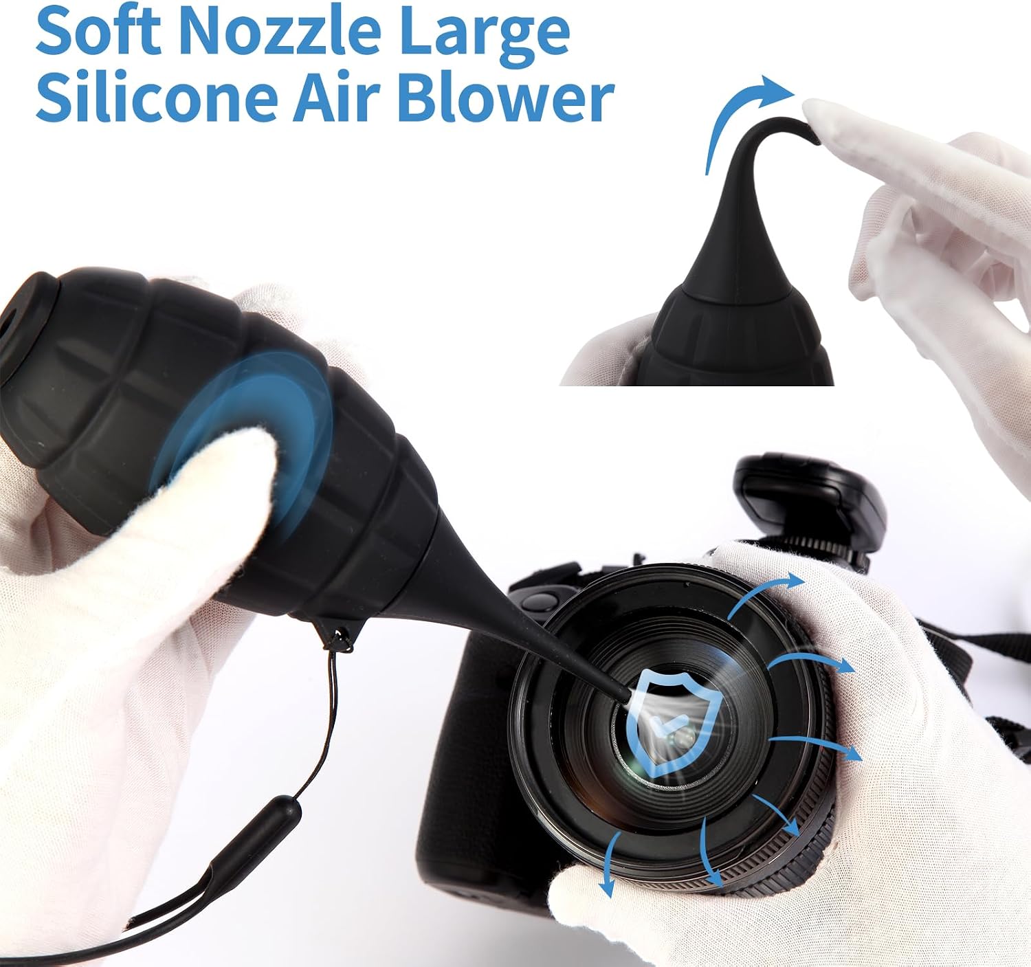 14-in-1 Camera Lens Cleaning Kit - Includes Advanced Large Silicone Air Blower, 2in1 Lens Cleaning Pen, Dry Swabs