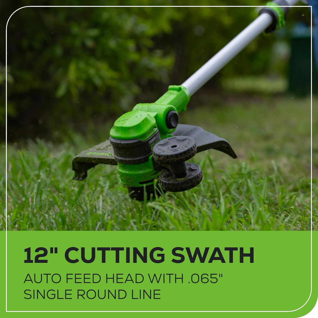 24V 12 in Cordless String Trimmer, 2.0 Ah Battery and Charger