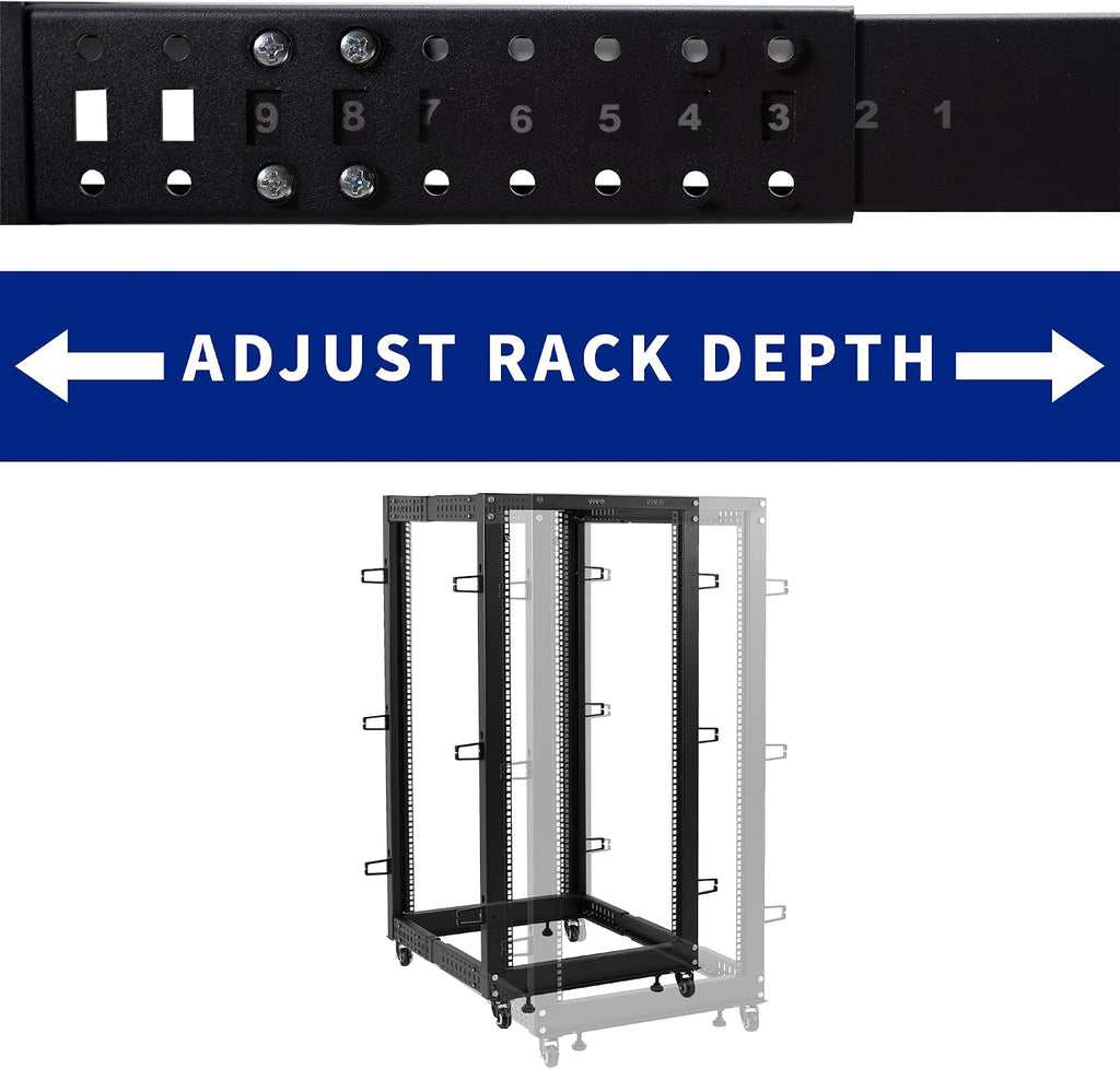 VIVO 25U Freestanding Server Rack Cart