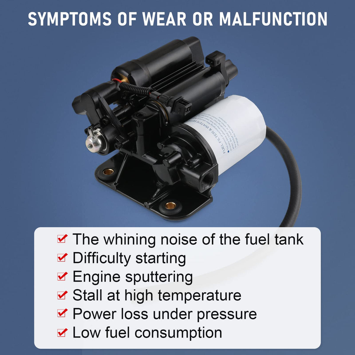 High Pressure Electric Fuel Pump Assembly Replacement For Volvo Penta 8.1L